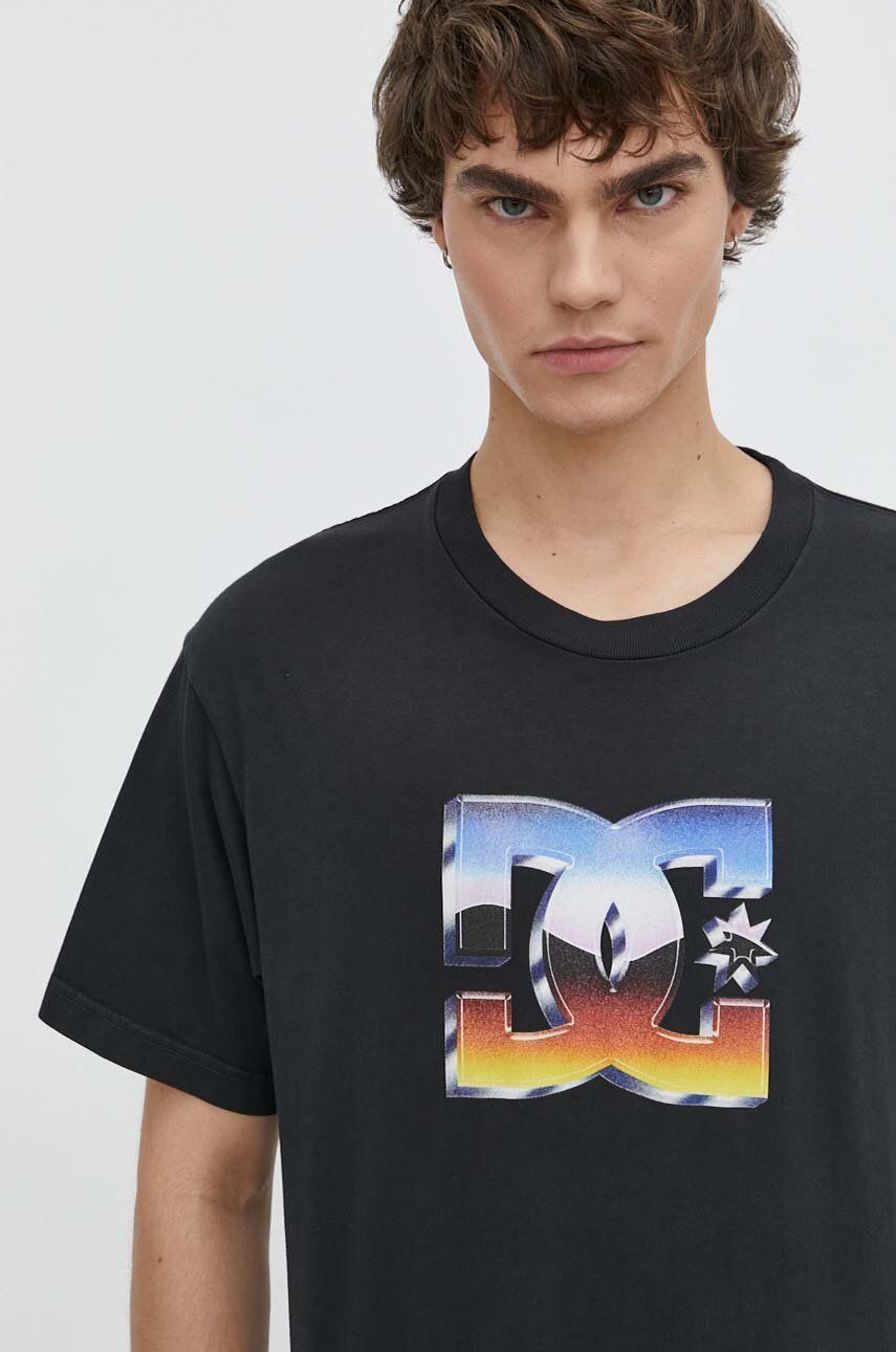 DC tricou din bumbac barbati, culoarea negru, cu imprimeu, ADYZT05355 DC tricou din bumbac barbati, culoarea negru, cu imprimeu, ADYZT05355