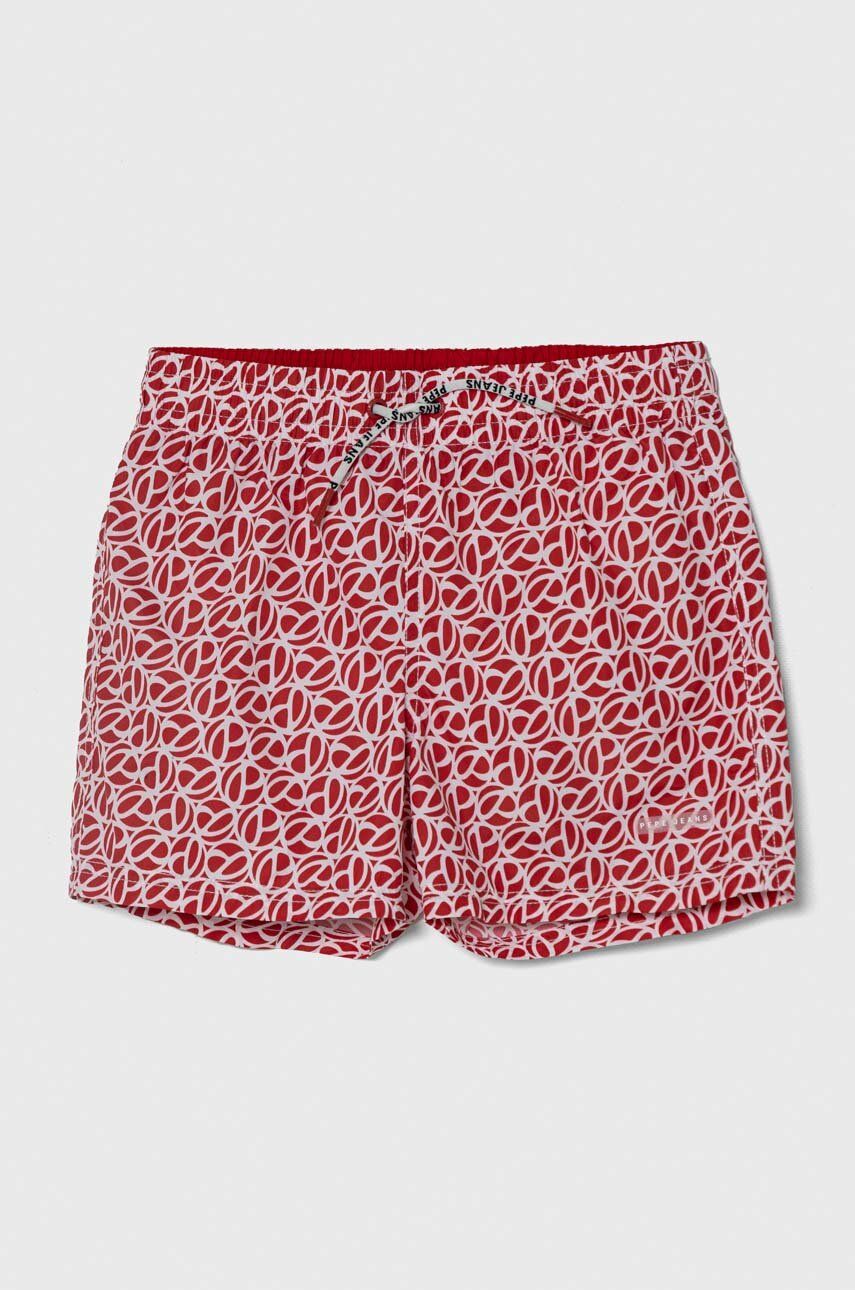 Pepe Jeans pantaloni scurti de baie copii P PRINT SWIMSHORT culoarea rosu Pepe Jeans pantaloni scurti de baie copii P PRINT SWIMSHORT culoarea rosu