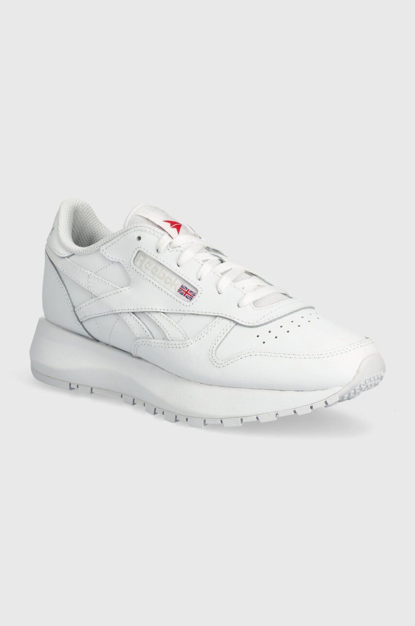 Reebok Classic sneakers din piele Classic Leather culoarea alb, 100074458 Reebok Classic sneakers din piele Classic Leather culoarea alb, 100074458