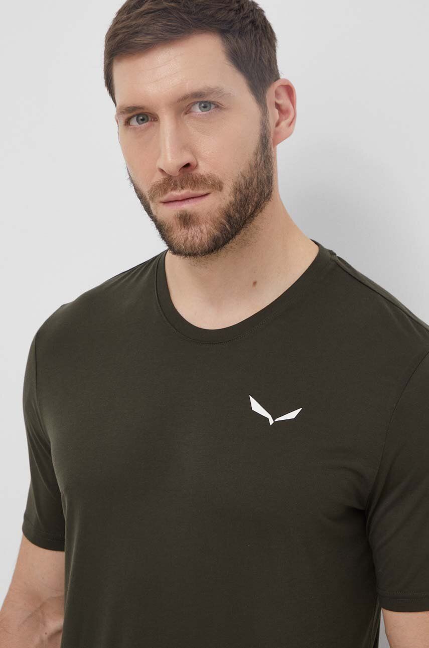 Salewa tricou sport Eagle Sheep Camp Dry culoarea verde, cu imprimeu, 00-0000028910 Salewa tricou sport Eagle Sheep Camp Dry culoarea verde, cu imprimeu, 00-0000028910