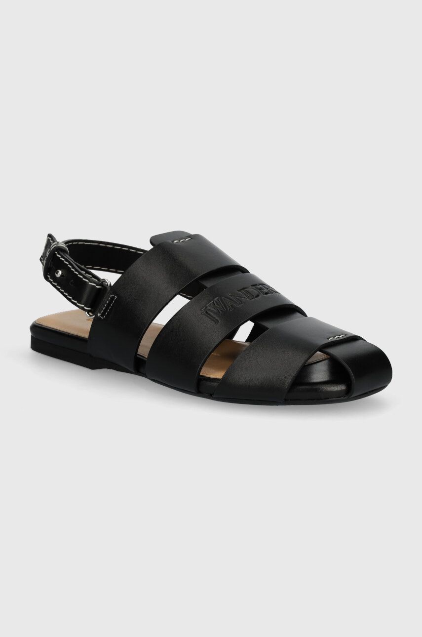 JW Anderson sandale de piele Fisherman Sandal femei, culoarea negru, ANW42215A JW Anderson sandale de piele Fisherman Sandal femei, culoarea negru, ANW42215A