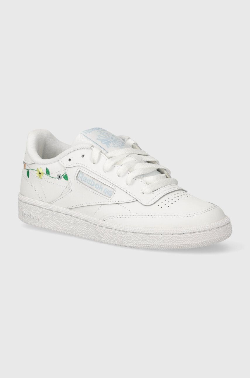 Reebok Classic sneakers din piele Club C 85 culoarea alb, 100202092 Reebok Classic sneakers din piele Club C 85 culoarea alb, 100202092