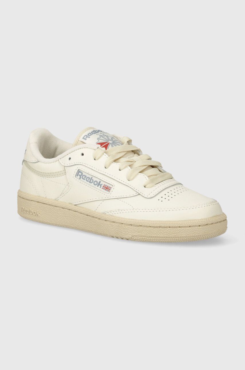 Reebok Classic sneakers din piele Club C 85 culoarea bej, 100074235 Reebok Classic sneakers din piele Club C 85 culoarea bej, 100074235
