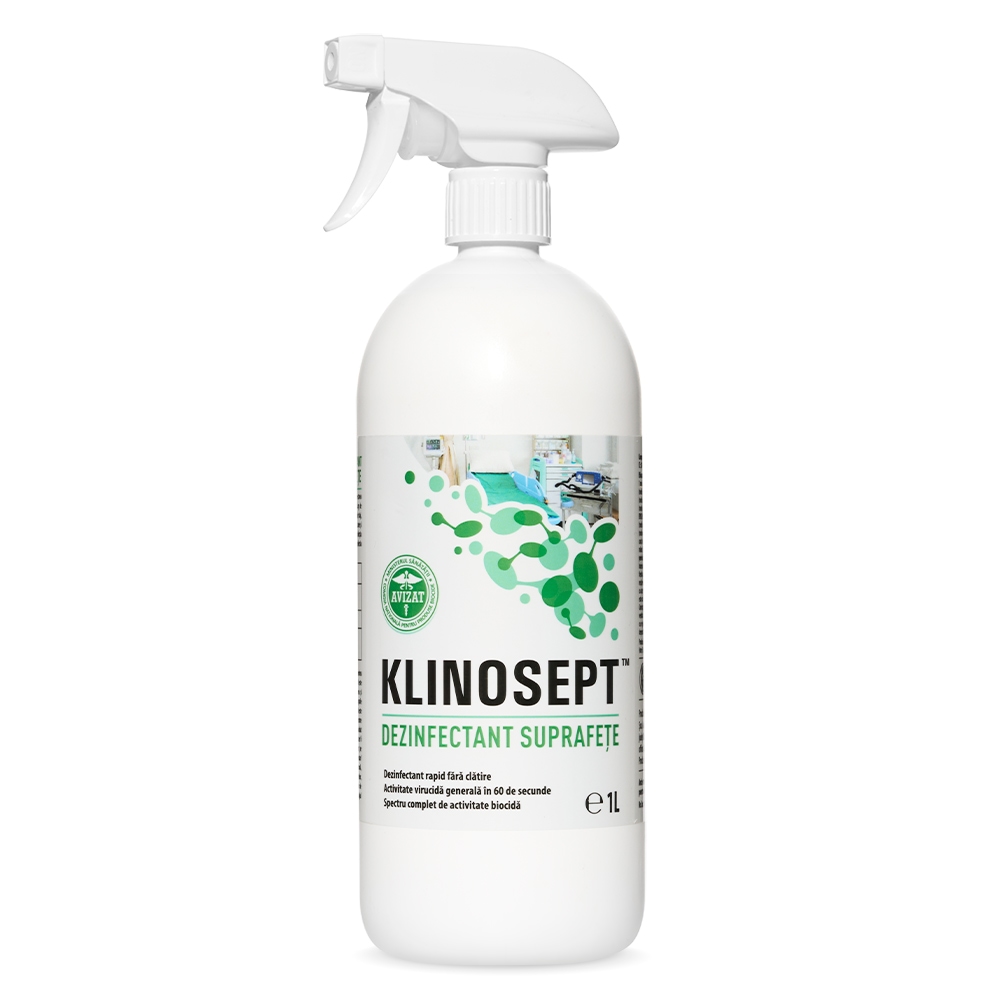 Dezinfectant rapid pentru suprafete RTU – pe baza de alcool KLINOSEPT 1L Dezinfectant rapid pentru suprafete RTU – pe baza de alcool KLINOSEPT 1L