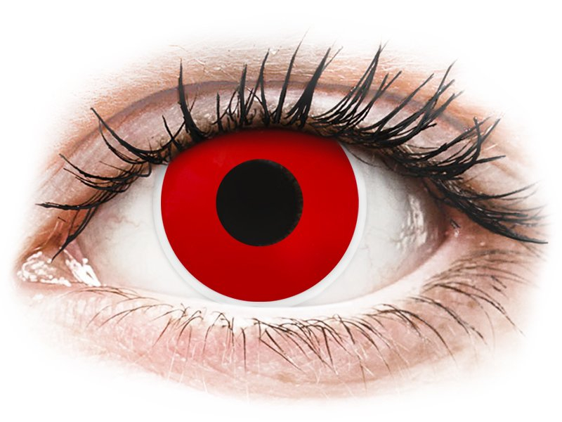Lentile de contact colorate ColourVUE Crazy Lens - Red Devil - cu dioptrie (2 lentile) Lentile de contact colorate ColourVUE Crazy Lens - Red Devil - cu dioptrie (2 lentile)