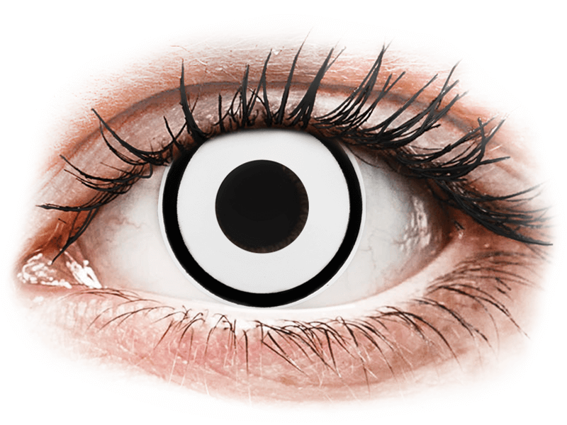 Lentile de contact colorate ColourVUE Crazy Lens - White Zombie - cu dioptrie (2 lentile) Lentile de contact colorate ColourVUE Crazy Lens - White Zombie - cu dioptrie (2 lentile)