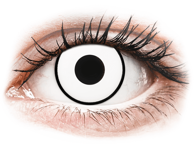 Lentile de contact colorate ColourVUE Crazy Lens - White Zombie - fără dioptrie (2 lentile) Lentile de contact colorate ColourVUE Crazy Lens - White Zombie - fără dioptrie (2 lentile)