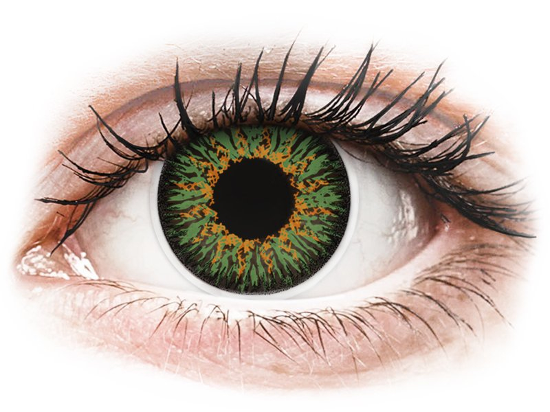 Lentile de contact colorate ColourVUE Glamour Green - cu dioptrie (2 lentile) Lentile de contact colorate ColourVUE Glamour Green - cu dioptrie (2 lentile)