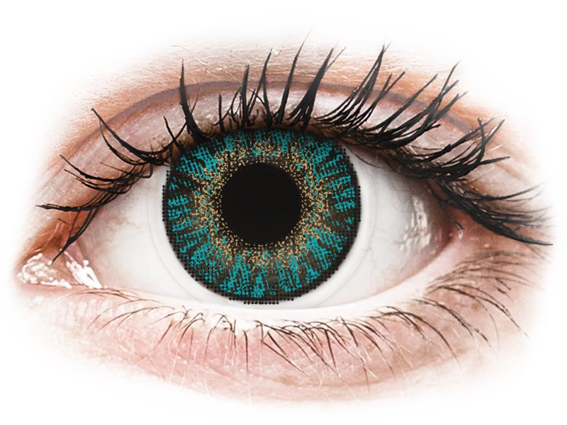 Lentile de contact colorate FreshLook ColorBlends Turquoise - cu dioptrie (2 lentile) Lentile de contact colorate FreshLook ColorBlends Turquoise - cu dioptrie (2 lentile)
