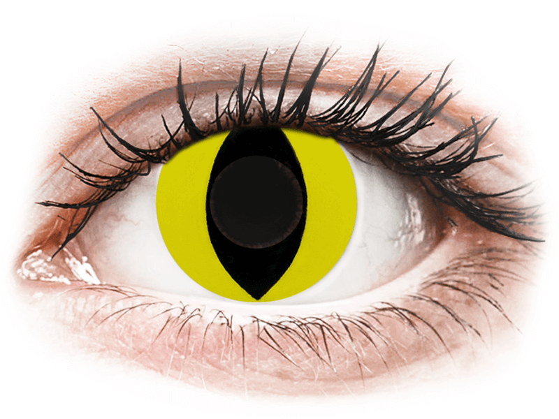 Lentile de contact colorate CRAZY LENS - Cat Eye Yellow - lentile zilnice fără dioptrie (2 lentile) Lentile de contact colorate CRAZY LENS - Cat Eye Yellow - lentile zilnice fără dioptrie (2 lentile)