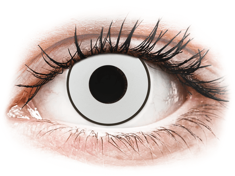 Lentile de contact colorate CRAZY LENS - White Black - lentile zilnice cu dioptrie (2 lentile) Lentile de contact colorate CRAZY LENS - White Black - lentile zilnice cu dioptrie (2 lentile)