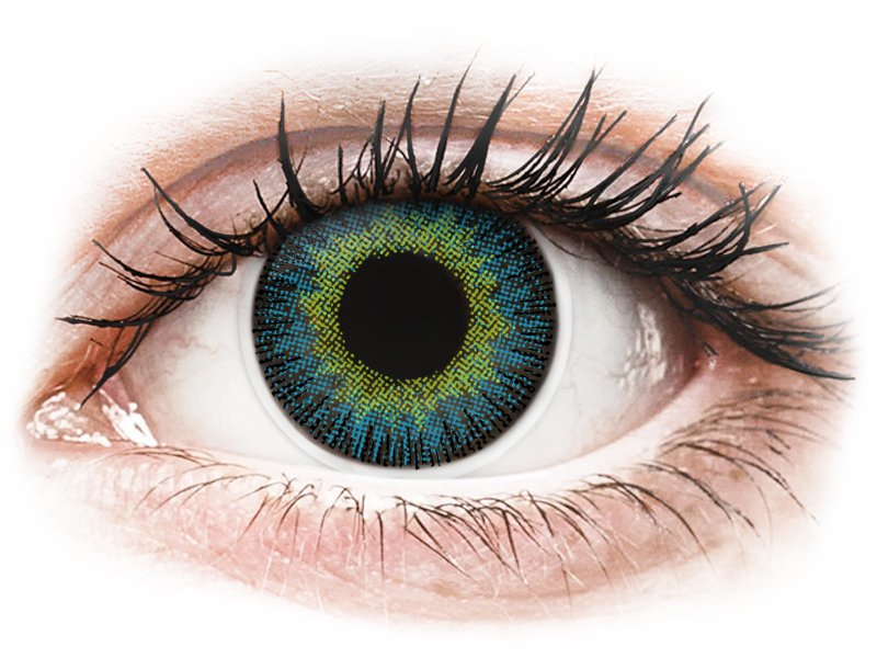 Lentile de contact colorate ColourVUE Fusion Yellow Blue - fără dioptrie (2 lentile) Lentile de contact colorate ColourVUE Fusion Yellow Blue - fără dioptrie (2 lentile)