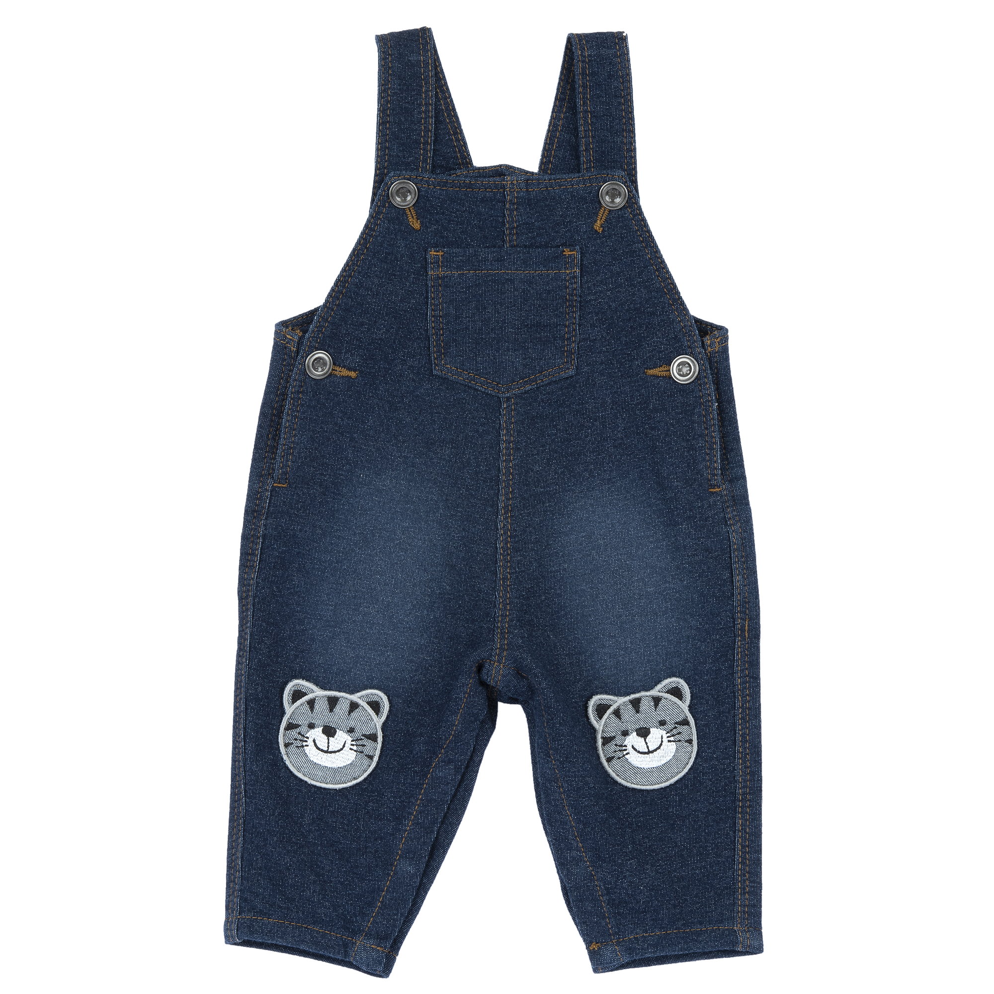 Salopeta bebe Chicco din denim stretch, Albastru Inchis, 95645-66MFCO Salopeta bebe Chicco din denim stretch, Albastru Inchis, 95645-66MFCO