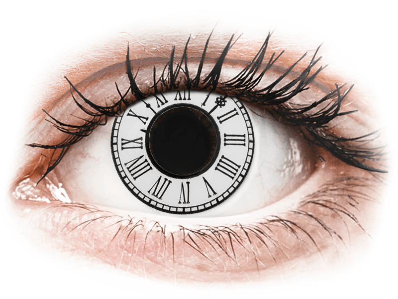 Lentile de contact colorate CRAZY LENS - Clock - lentile zilnice cu dioptrie (2 lentile) Lentile de contact colorate CRAZY LENS - Clock - lentile zilnice cu dioptrie (2 lentile)