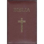 Biblia mica, 053, coperta piele, grena, cu cruce, margini aurii, repertoar Biblia mica, 053, coperta piele, grena, cu cruce, margini aurii, repertoar