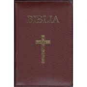 Biblia mica, 053, coperta piele, grena, cu cruce, margini aurii, repertoar, fermoar Biblia mica, 053, coperta piele, grena, cu cruce, margini aurii, repertoar, fermoar
