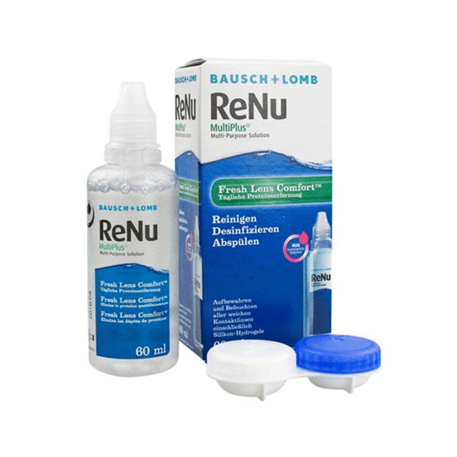 Solutie intretinere lentile de contact Renu Multiplus 60 ml + suport lentile cadou Solutie intretinere lentile de contact Renu Multiplus 60 ml + suport lentile cadou