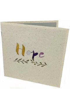 Felicitare handmade din hartie reciclata, cu flori presate: Hope Felicitare handmade din hartie reciclata, cu flori presate: Hope