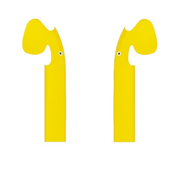 Autocolant de protecție pentru căști Apple Airpods 1 pereche galben Autocolant de protecție pentru căști Apple Airpods 1 pereche galben