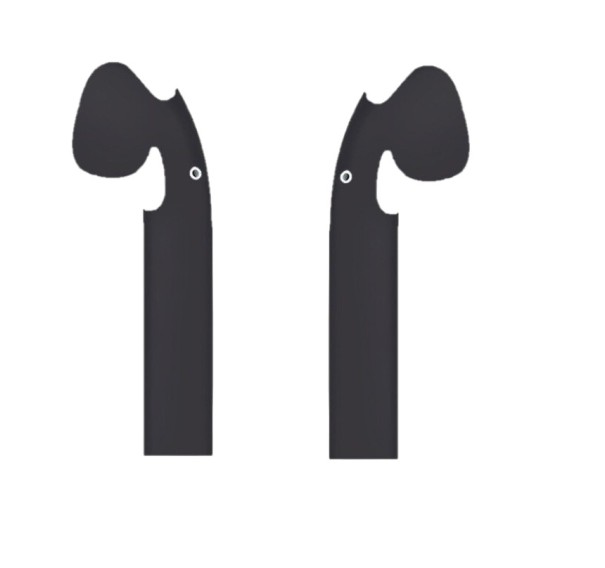 Autocolant de protecție pentru căști Apple Airpods 1 pereche negru Autocolant de protecție pentru căști Apple Airpods 1 pereche negru