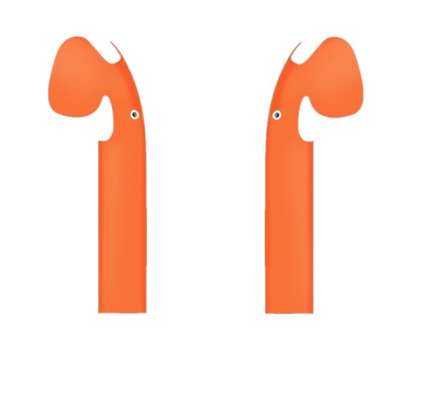 Autocolant de protecție pentru căști Apple Airpods 1 pereche portocale Autocolant de protecție pentru căști Apple Airpods 1 pereche portocale