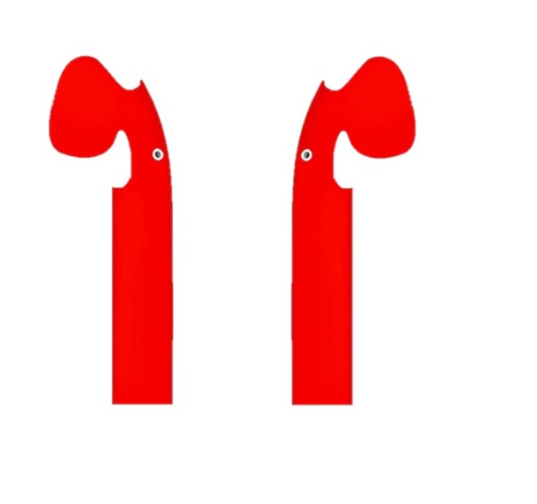 Autocolant de protecție pentru căști Apple Airpods 1 pereche roșu Autocolant de protecție pentru căști Apple Airpods 1 pereche roșu