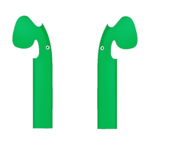Autocolant de protecție pentru căști Apple Airpods 1 pereche verde Autocolant de protecție pentru căști Apple Airpods 1 pereche verde