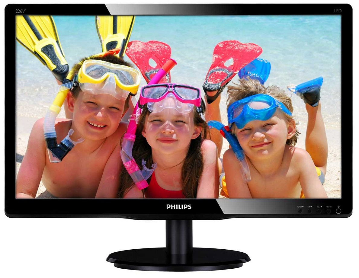 Monitor LED Philips 21.5", Wide, Full HD, Negru Lucios, 226V4LSB2