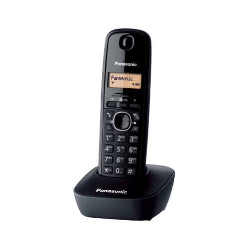 Telefon fara fir DECT Panasonic KX-TG1611FXH, Caller ID, Agenda 50 contacte, Iluminare display, Negru Telefon fara fir DECT Panasonic KX-TG1611FXH, Caller ID, Agenda 50 contacte, Iluminare display, Negru