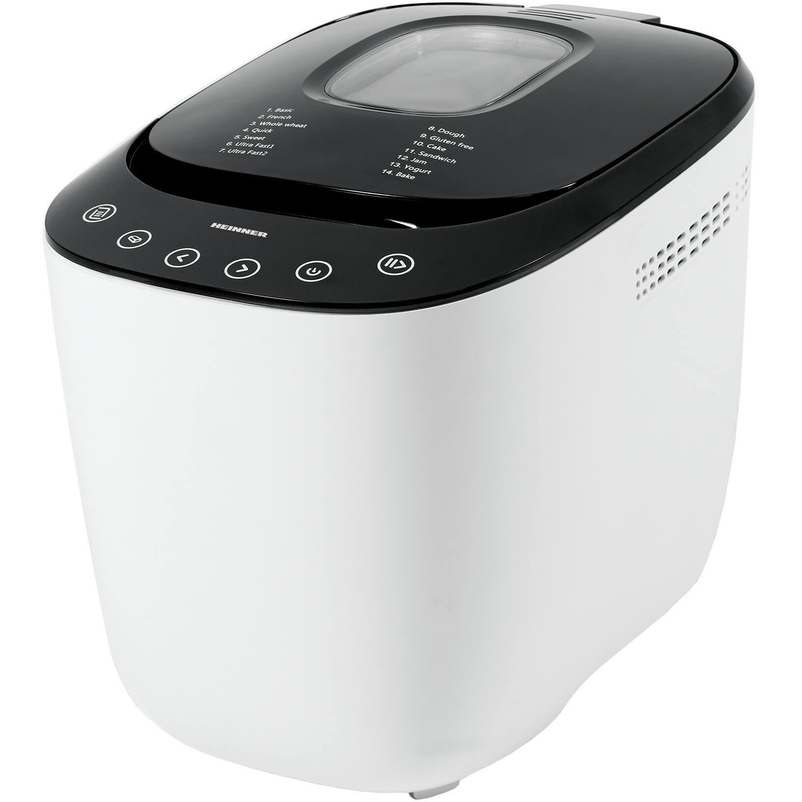 Masina de paine Heinner Baker Chef HBM-900WHBK, 550 W, 900 g, 14 programe, Alb Masina de paine Heinner Baker Chef HBM-900WHBK, 550 W, 900 g, 14 programe, Alb