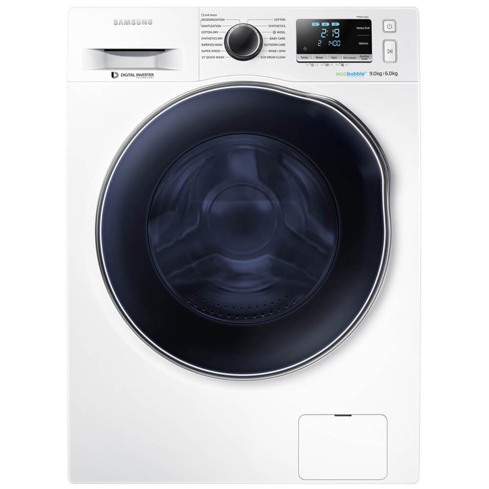 Masina de spalat rufe cu uscator Samsung WD90J6A10AW/LE, 1400 RPM, 9 kg spalare, 6 kg uscare, Clasa A Masina de spalat rufe cu uscator Samsung WD90J6A10AW/LE, 1400 RPM, 9 kg spalare, 6 kg uscare, Clasa A