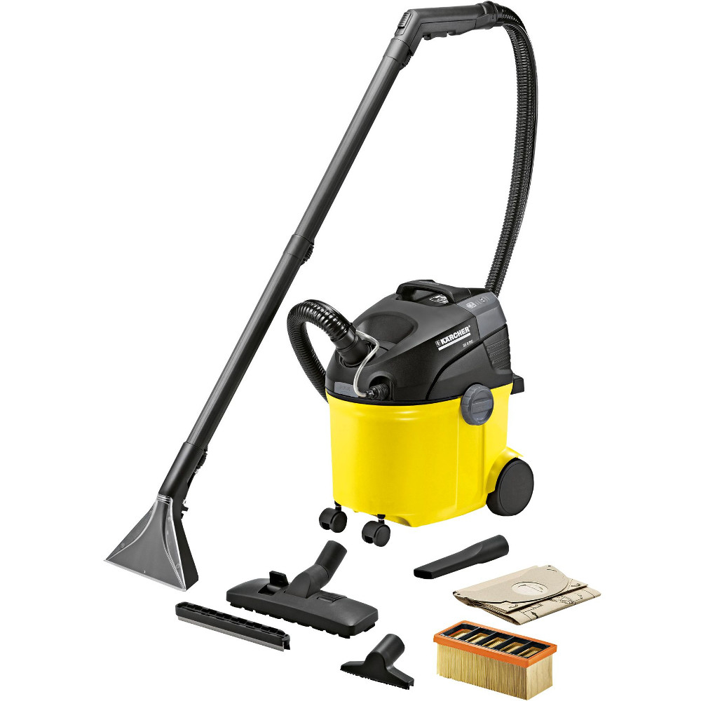 Aspirator cu spalare tip Spray-Extractie Karcher SE 5.100, Aspirare umeda si uscata, Rezervor apa curata 4 l, Rezervor apa murdara 4 l, Furtun 2 m, 1400 W Aspirator cu spalare tip Spray-Extractie Karcher SE 5.100, Aspirare umeda si uscata, Rezervor apa curata 4 l, Rezervor apa murdara 4 l, Furtun 2 m, 1400 W
