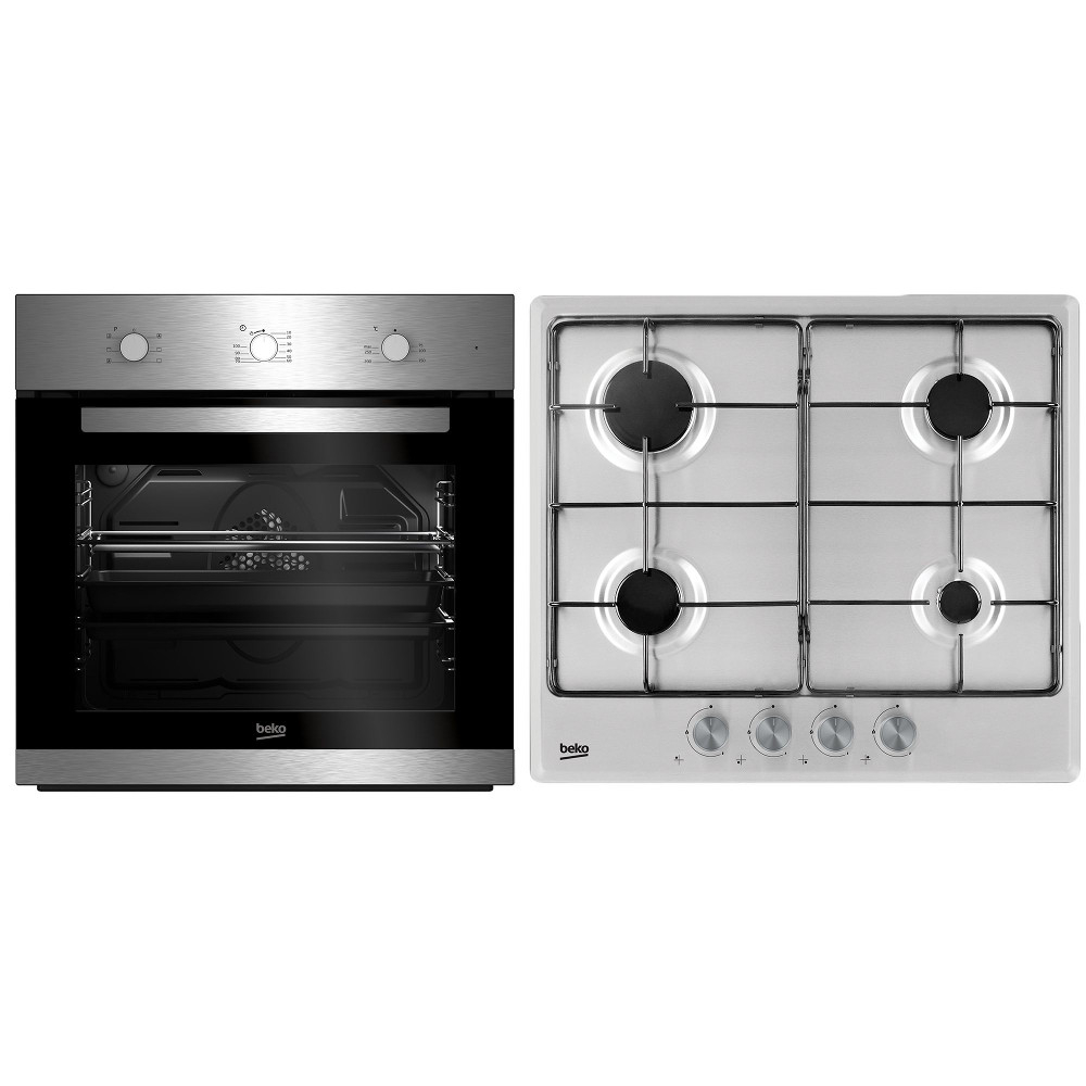 Pachet: Cuptor incorporabil Beko BSE22130X, 71 l, Clasa A + Plita incorporabila, 4 arzatoare Pachet: Cuptor incorporabil Beko BSE22130X, 71 l, Clasa A + Plita incorporabila, 4 arzatoare