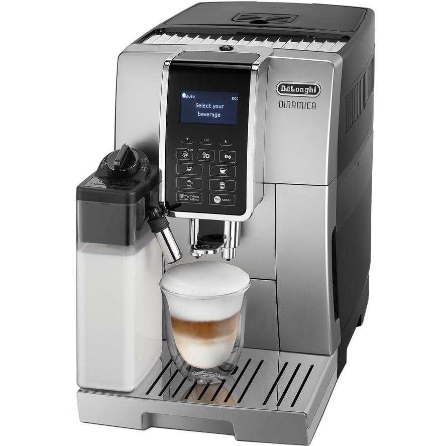 Espressor automat DeLonghi Dinamica ECAM 350.55.SB, 1450 W, 15 bar, Argintiu/Negru Espressor automat DeLonghi Dinamica ECAM 350.55.SB, 1450 W, 15 bar, Argintiu/Negru