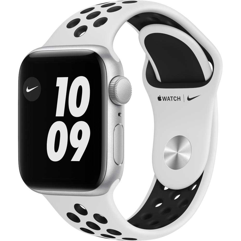Apple Watch Nike SE GPS, 40mm, Silver, Aluminium Case, Pure Platinum/Black Nike Sport Band Apple Watch Nike SE GPS, 40mm, Silver, Aluminium Case, Pure Platinum/Black Nike Sport Band