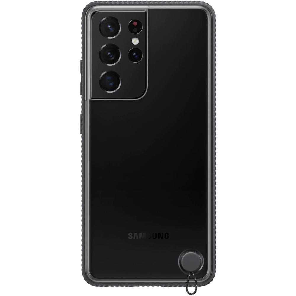 Husa de protectie Samsung Clear Protective Cover pentru Galaxy S21 Ultra, Negru Husa de protectie Samsung Clear Protective Cover pentru Galaxy S21 Ultra, Negru