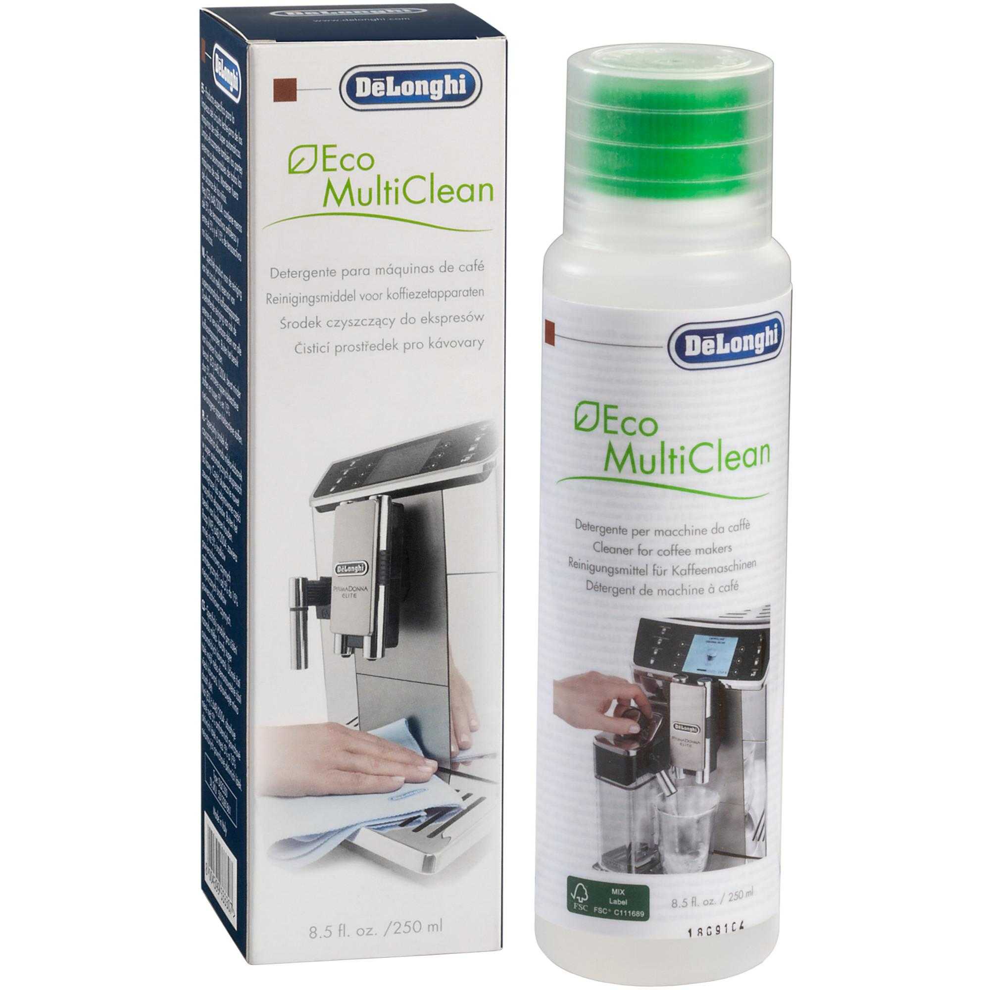 Solutie pentru curatare espressoare DeLonghi Eco Multiclean DLSC550, 250 ml Solutie pentru curatare espressoare DeLonghi Eco Multiclean DLSC550, 250 ml
