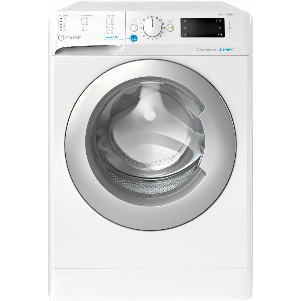 Masina de spalat rufe Indesit Innex BWE 91485X WS EU N, 1400 RPM, 9 kg, Motor Inverter, Push & Go, Clasa B Masina de spalat rufe Indesit Innex BWE 91485X WS EU N, 1400 RPM, 9 kg, Motor Inverter, Push & Go, Clasa B