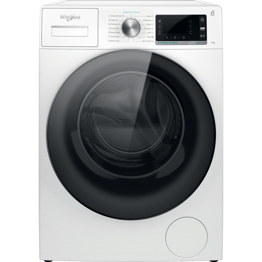 Masina de spalat rufe Supreme Silence Whirlpool W6 W945WB EE, 1400 RPM, 9 kg, Tehnologia Zen, Fresh Care+, Clasa B Masina de spalat rufe Supreme Silence Whirlpool W6 W945WB EE, 1400 RPM, 9 kg, Tehnologia Zen, Fresh Care+, Clasa B