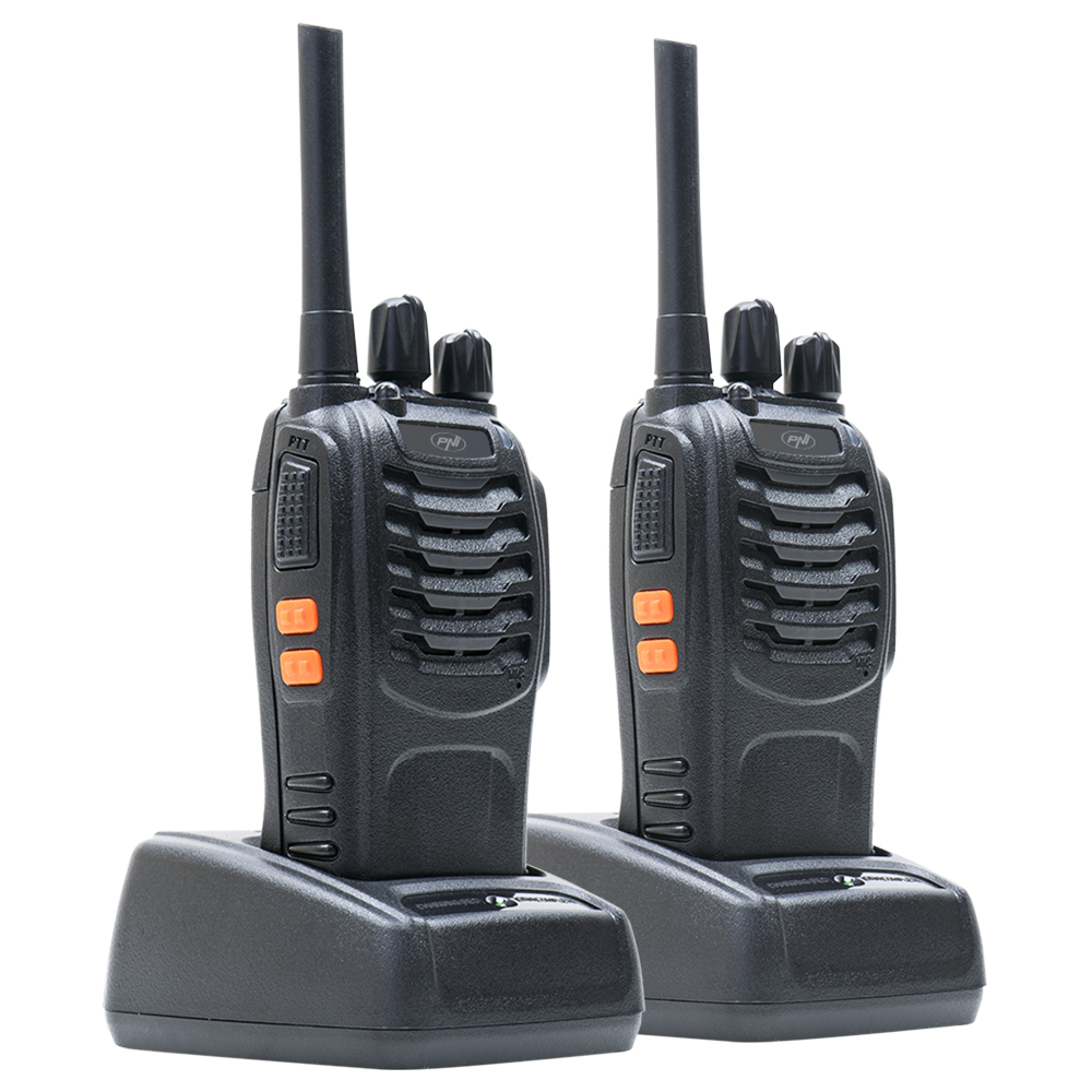 Statie radio portabila PNI PMR R40 PRO, set cu 2 buc, 0.5W, ASQ, TOT, monitor, programabila, acumulatori 1200mAh, incarcatoare si casti incluse Statie radio portabila PNI PMR R40 PRO, set cu 2 buc, 0.5W, ASQ, TOT, monitor, programabila, acumulatori 1200mAh, incarcatoare si casti incluse