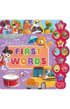 First Words: Interactive Children's Sound Book with 10 Buttons - Igloobooks First Words: Interactive Children's Sound Book with 10 Buttons - Igloobooks