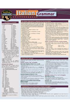 Italian Grammar: A Quickstudy Laminated Language Reference Guide - Sally-ann Del Vino Italian Grammar: A Quickstudy Laminated Language Reference Guide - Sally-ann Del Vino