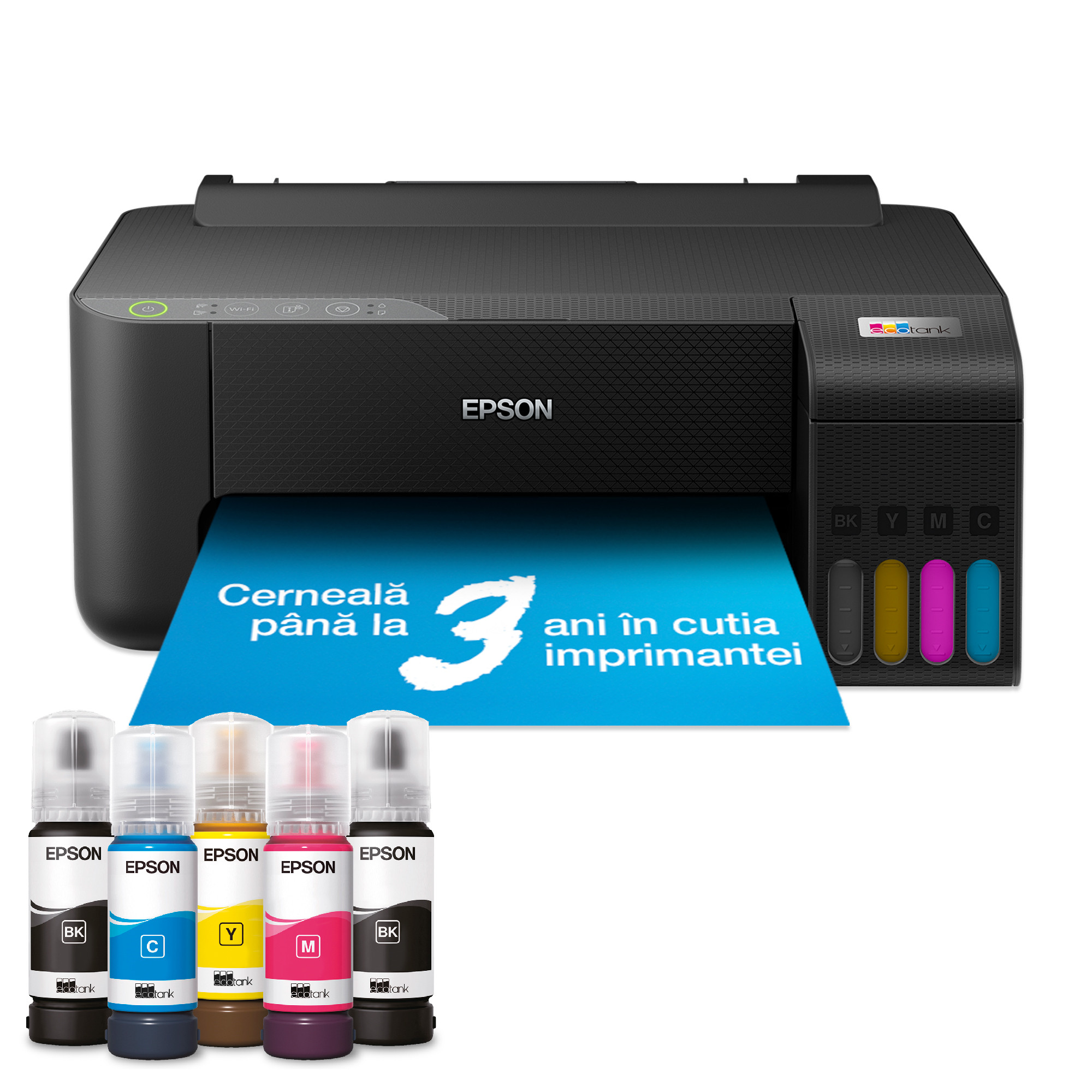 Imprimanta inkjet color Epson L1250 C11CJ71402, A4, USB, Wi-Fi, Duplex Manual, Negru Imprimanta inkjet color Epson L1250 C11CJ71402, A4, USB, Wi-Fi, Duplex Manual, Negru