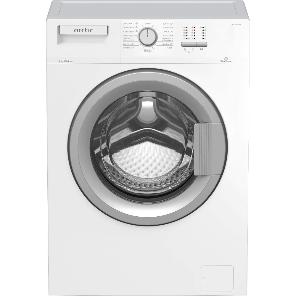 Masina de spalat rufe Arctic APL61015XLW3, 1000 RPM, 6 kg, ExtraSteam, Eco Dose, Eco Wash, Eco Heater, Aqua Surf, Child Lock, Clasa E Masina de spalat rufe Arctic APL61015XLW3, 1000 RPM, 6 kg, ExtraSteam, Eco Dose, Eco Wash, Eco Heater, Aqua Surf, Child Lock, Clasa E