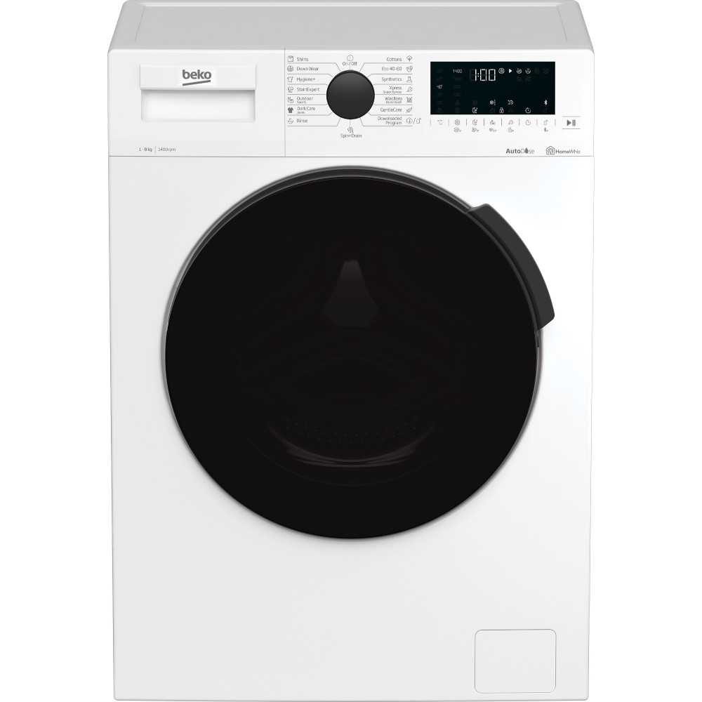 Masina de spalat rufe Beko WUE 8722 XD, 1400 RPM, 8 kg, 15 programe, HomeWhiz, AquaWave, AddXtra, SteamCure, Autodose, Remote Control, Clasa C Masina de spalat rufe Beko WUE 8722 XD, 1400 RPM, 8 kg, 15 programe, HomeWhiz, AquaWave, AddXtra, SteamCure, Autodose, Remote Control, Clasa C