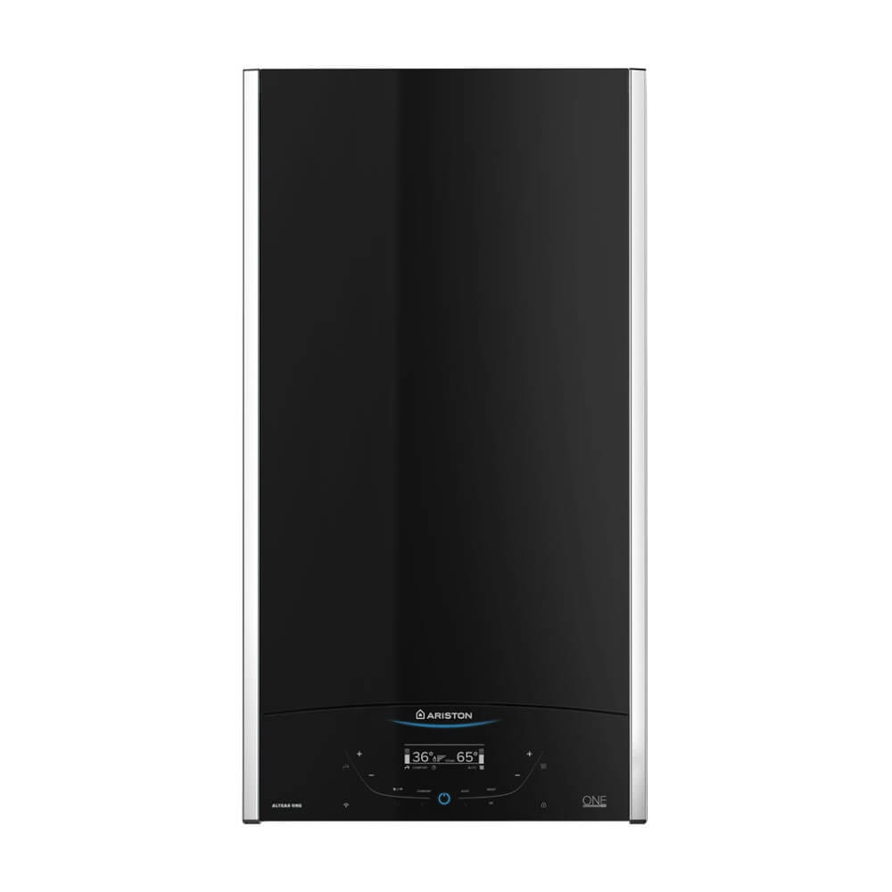 Centrala termica murala in condensare Ariston Alteas One+ Net 35, 35kW, Wi-Fi, Ecran tactil, Panou frontal din sticla, Negru Centrala termica murala in condensare Ariston Alteas One+ Net 35, 35kW, Wi-Fi, Ecran tactil, Panou frontal din sticla, Negru