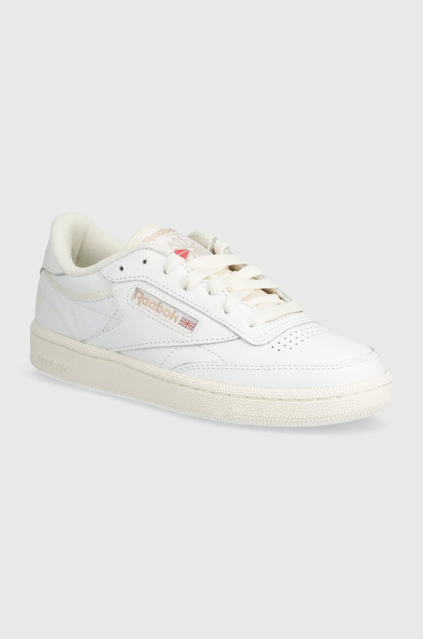 Reebok Classic sneakers din piele Club C 85 culoarea alb, 100074234 Reebok Classic sneakers din piele Club C 85 culoarea alb, 100074234