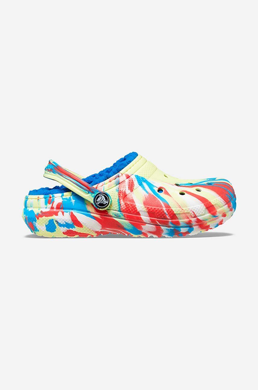 Crocs papuci Lined Marbled Clog femei 207773.SULPHUR-Multi Crocs papuci Lined Marbled Clog femei 207773.SULPHUR-Multi