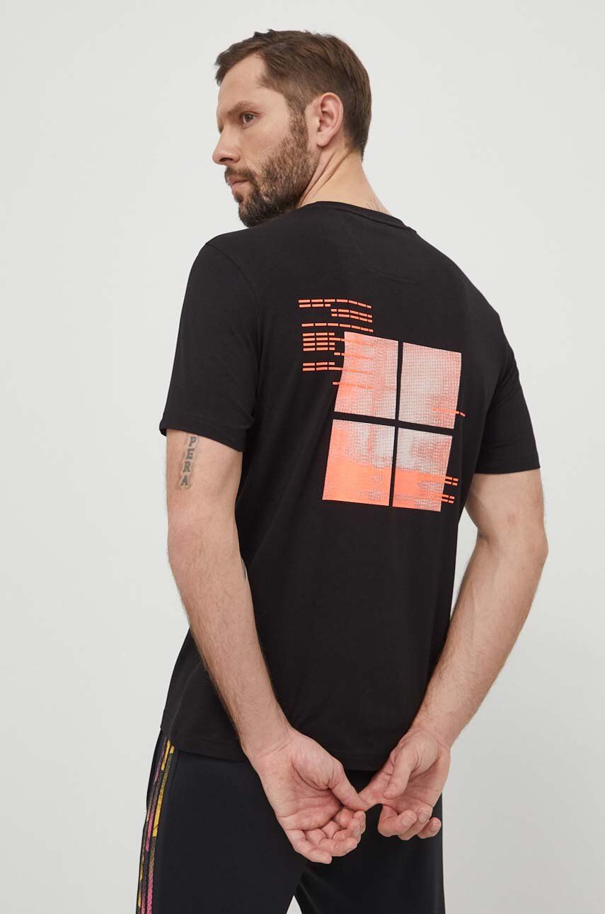 BOSS Green tricou bărbați, culoarea negru, cu imprimeu 50512990 BOSS Green tricou bărbați, culoarea negru, cu imprimeu 50512990