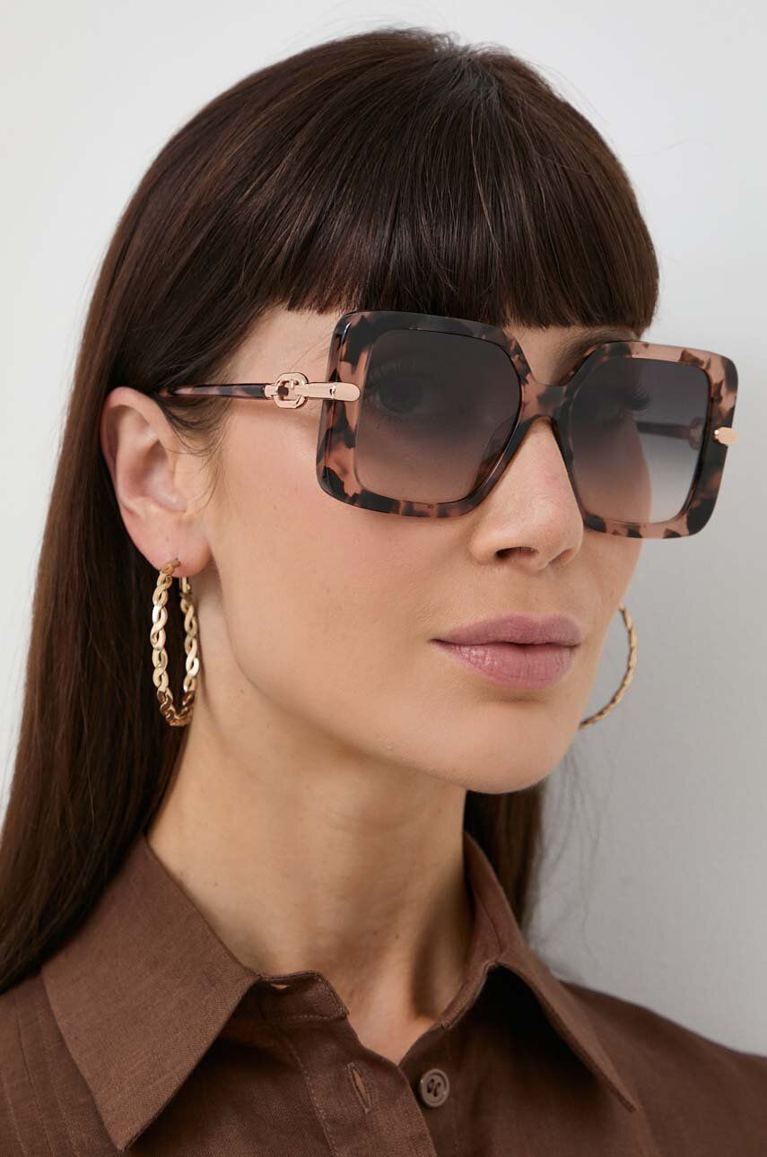 Furla ochelari de soare femei, culoarea maro, SFU712_5407TB Furla ochelari de soare femei, culoarea maro, SFU712_5407TB